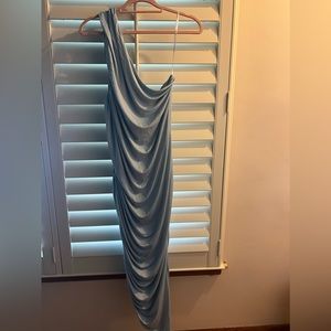 Super cute blue rouched dress. Plus size